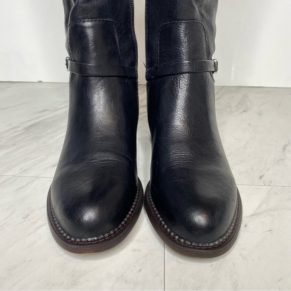 Franco Sarto Haylie Black Leather Wide Calf Tall Boot 5M - Picture 10 of 14